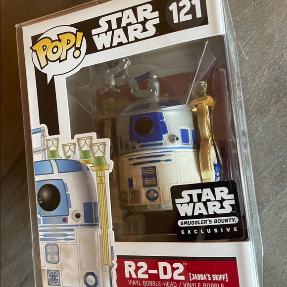 Funko Pop Star Wars Smugglers Bounty Exc R2 D2 Jabbas Bar Skiff NIB! w protector - Picture 2 of 8